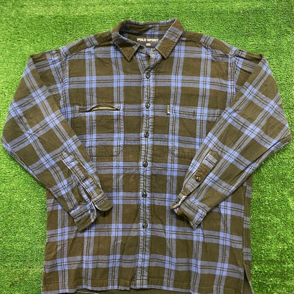Vintage Y2K Polo Ralph Lauren Plaid Flannel Shirt Jacket